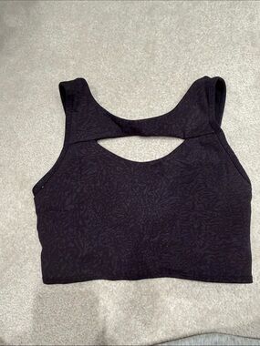 lululemon athletica Dark Charcoal Patterned Sports Bra